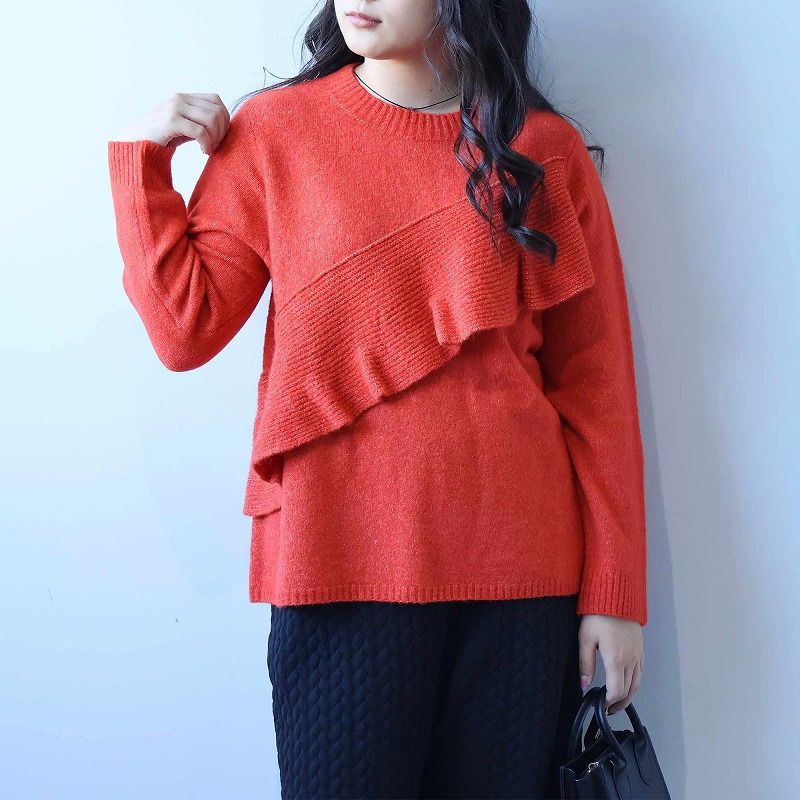 アシンメトリーニットプルオーバー11