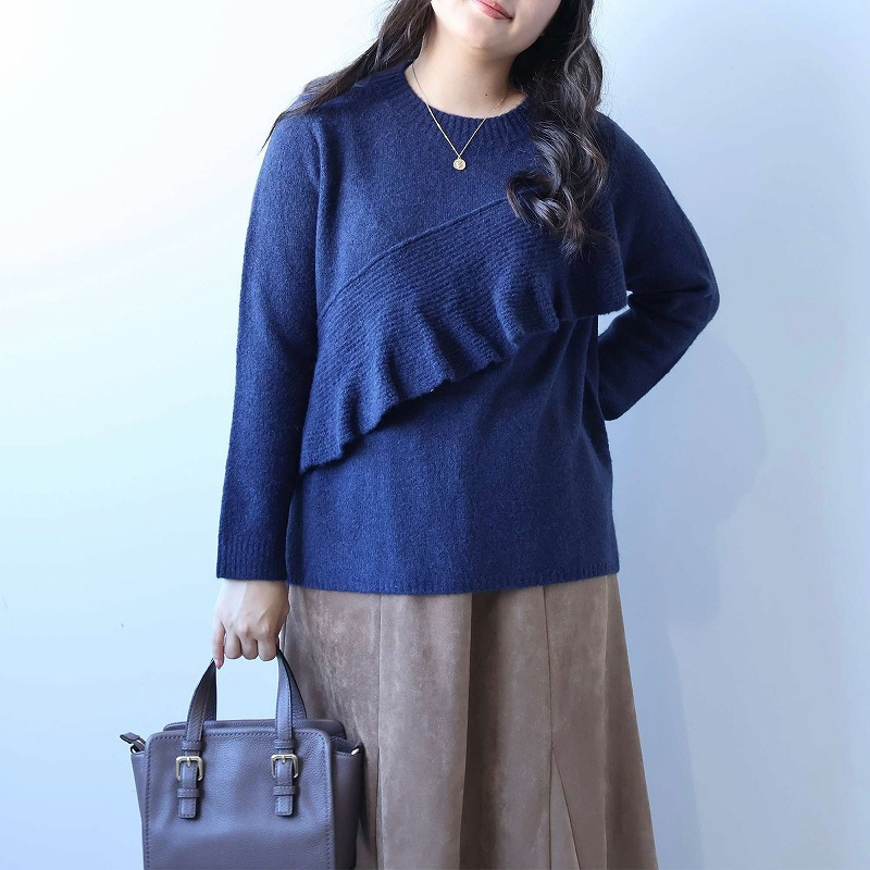 アシンメトリーニットプルオーバー13