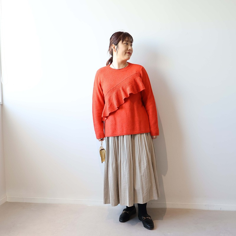 アシンメトリーニットプルオーバー2