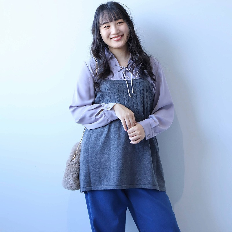 【EC限定】ケーブルニットキャミ1