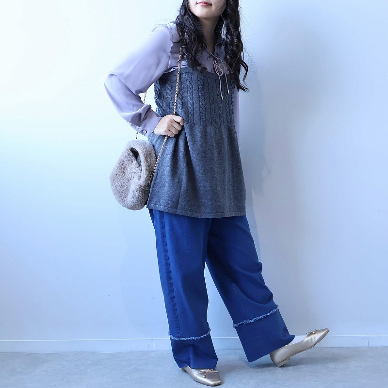 【EC限定】ケーブルニットキャミ3