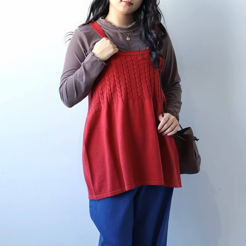 【EC限定】ケーブルニットキャミ5