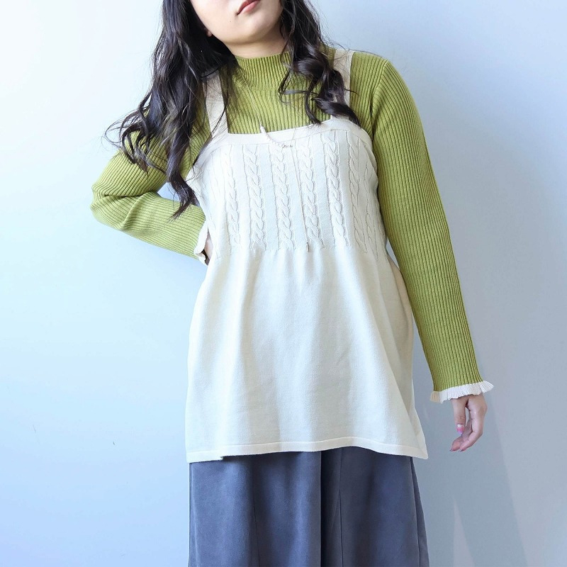 【EC限定】ケーブルニットキャミ9