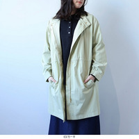 スタンドカラーミニタリーギャザーコート LL/3L/4L/5L leswel ミントブリーズ