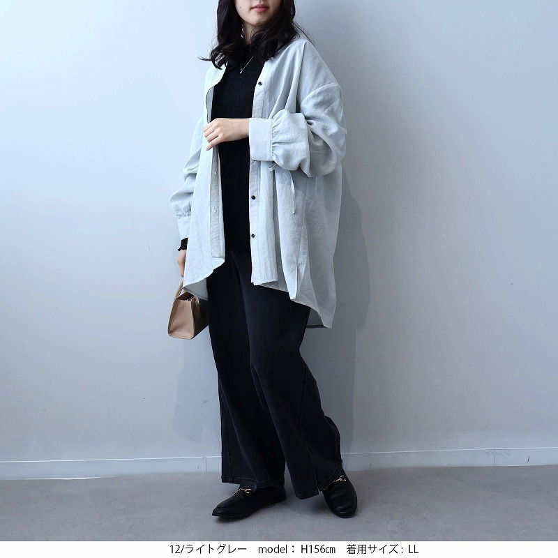 【WEB/一部店舗限定】袖リボン ブラウス LL/3L/4L/5L leswelレスウェル2