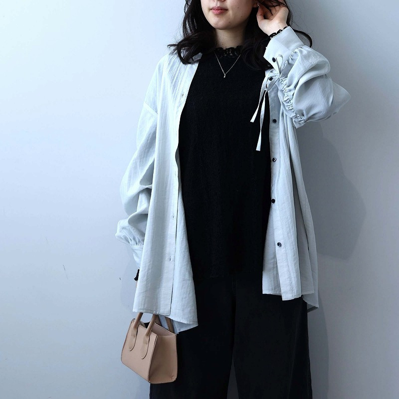 【WEB/一部店舗限定】袖リボン ブラウス LL/3L/4L/5L leswelレスウェル3