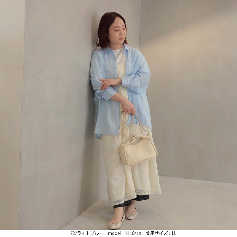 【WEB/一部店舗限定】袖リボン ブラウス LL/3L/4L/5L leswelレスウェル5