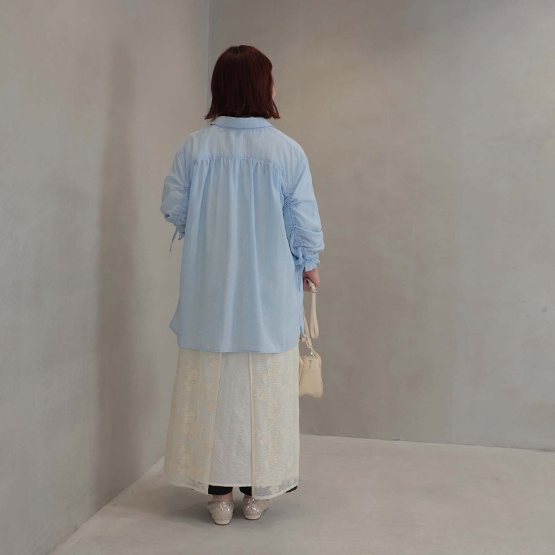 【WEB/一部店舗限定】袖リボン ブラウス LL/3L/4L/5L leswelレスウェル8