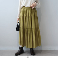 ワッシャー ティアードスカート LL/3L/4L/5L