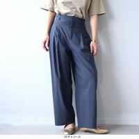 【タイムセール】サイドタック ストレッチ ワイドパンツ LL/3L/4L/5L  leswel レスウェル