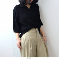 【タイムセール】ポコポコシャーリングニット ポロシャツ LL/3L/4L/5L leswelレスウェル