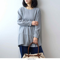 【WEB/一部店舗限定】ティアード チュニックブラウス LL/3L/4L/5L leswelレスウェル