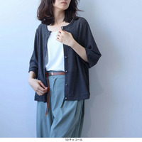 【速乾】メッシュ カーディガン LL/3L/4L/5L leswelレスウェル