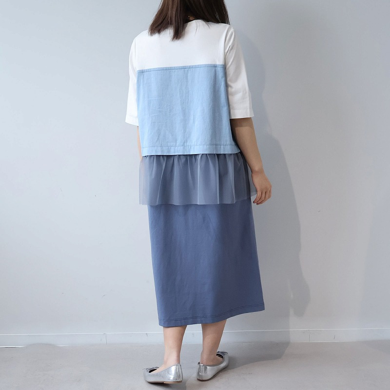 【接触冷感】ビスチェ風ドッキングワンピース LL/3L/4L/5L leswelレスウェル10