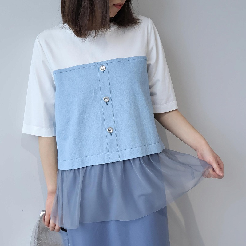 【接触冷感】ビスチェ風ドッキングワンピース LL/3L/4L/5L leswelレスウェル11