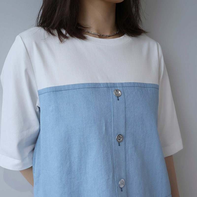 【接触冷感】ビスチェ風ドッキングワンピース LL/3L/4L/5L leswelレスウェル13