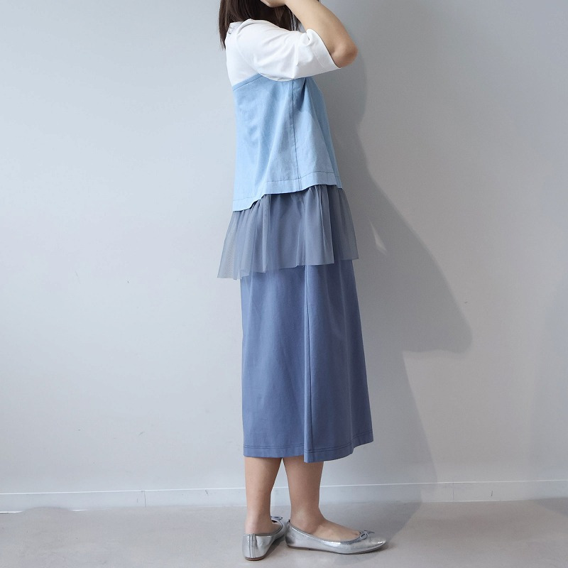 【接触冷感】ビスチェ風ドッキングワンピース LL/3L/4L/5L leswelレスウェル9