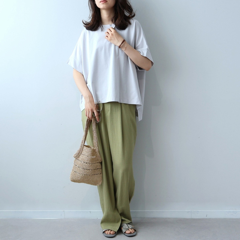 【WEB限定】接触冷感 シルケット天竺 ドルマンスリーブ Tシャツ カットソー LL/3L/4L/5L leswelレスウェル2