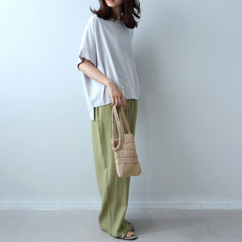 【WEB限定】接触冷感 シルケット天竺 ドルマンスリーブ Tシャツ カットソー LL/3L/4L/5L leswelレスウェル3