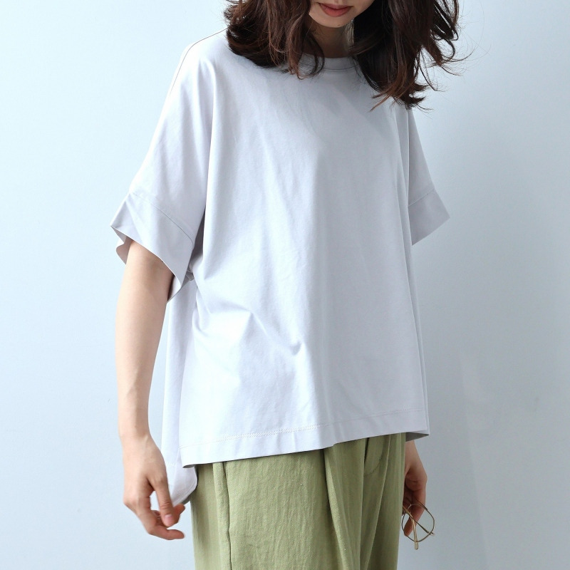 【WEB限定】接触冷感 シルケット天竺 ドルマンスリーブ Tシャツ カットソー LL/3L/4L/5L leswelレスウェル4