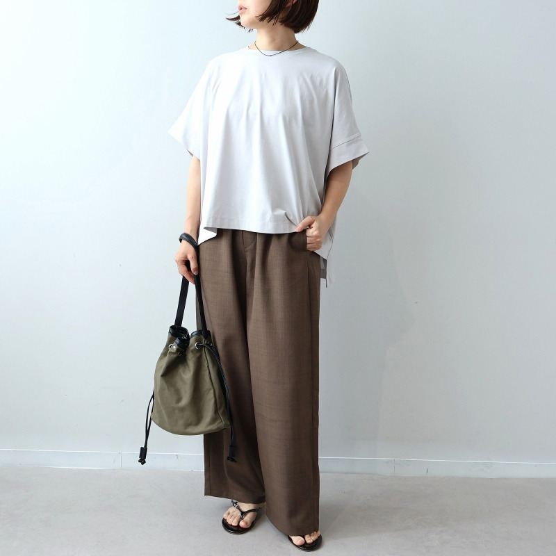 【WEB限定】接触冷感 シルケット天竺 ドルマンスリーブ Tシャツ カットソー LL/3L/4L/5L leswelレスウェル5