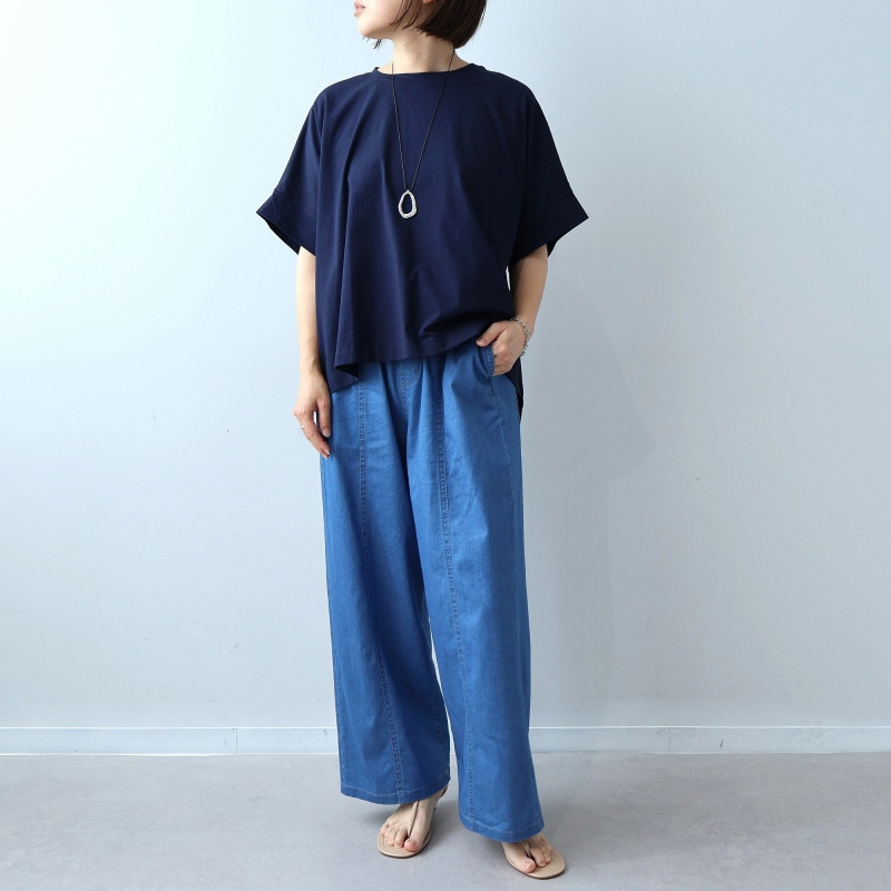 【WEB限定】接触冷感 シルケット天竺 ドルマンスリーブ Tシャツ カットソー LL/3L/4L/5L leswelレスウェル7