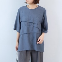 【接触冷感】ワッシャープリーツ フリル ブラウス LL/3L/4L/5L leswelレスウェル