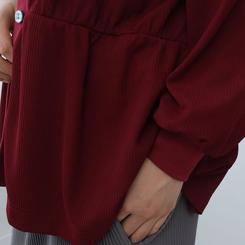 ミニテレコブラウス カーディガンLL/3L/4L/5L leswelレスウェル8