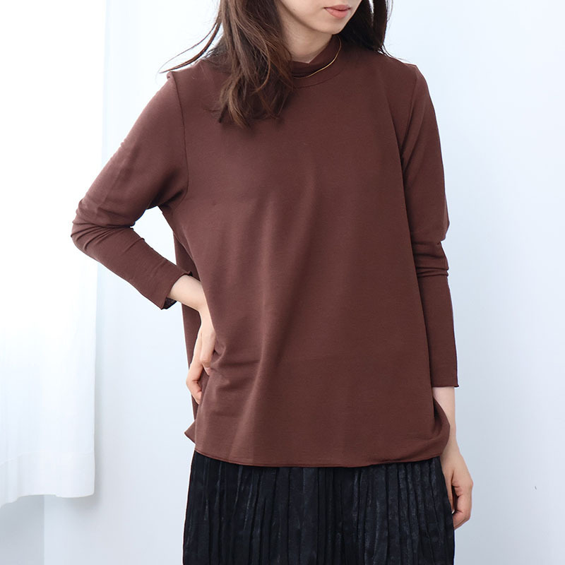 ガーゼ天竺タートルネックプルオーバー LL/3L/4L/5L leswelレスウェル
