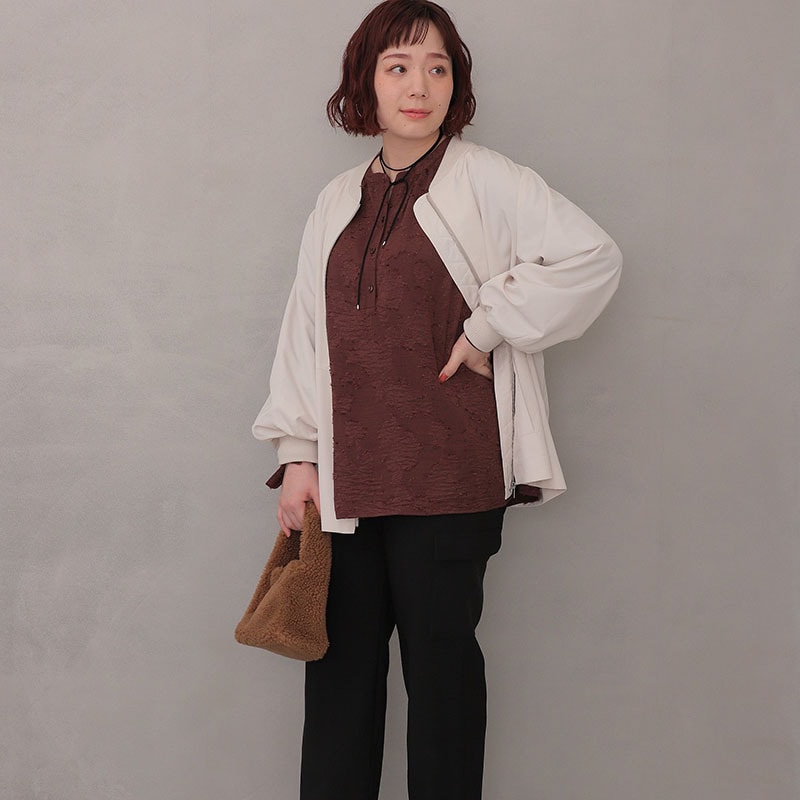 カットジャガードブラウス LL/3L/4L/5L leswelレスウェル13