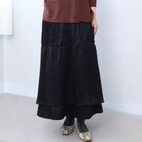 ギャザーティアードスカート LL/3L/4L/5L leswelレスウェル