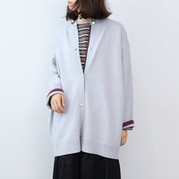 【WEB/一部店舗限定】バイカラーニットジャケットLL/3L/4L/5L leswelレスウェル
