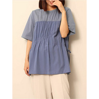 ビスチェ風 切替 ギャザー カットソー