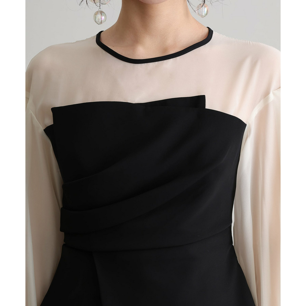 【結婚式・パーティードレス】ドレープビスチェドレス25