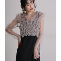 【結婚式・パーティードレス】3点セットフリルボレロドレス