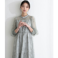 ラメエンブロイダリーシアードレス