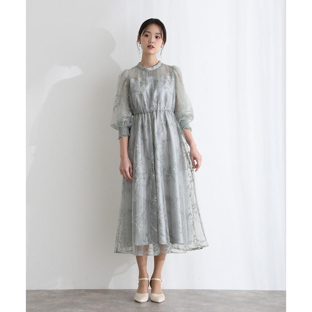 ラメエンブロイダリーシアードレス1