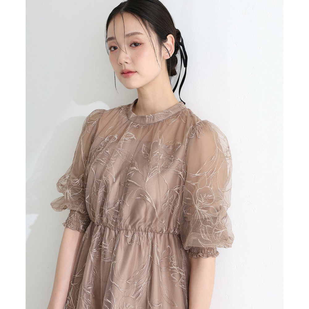 ラメエンブロイダリーシアードレス11