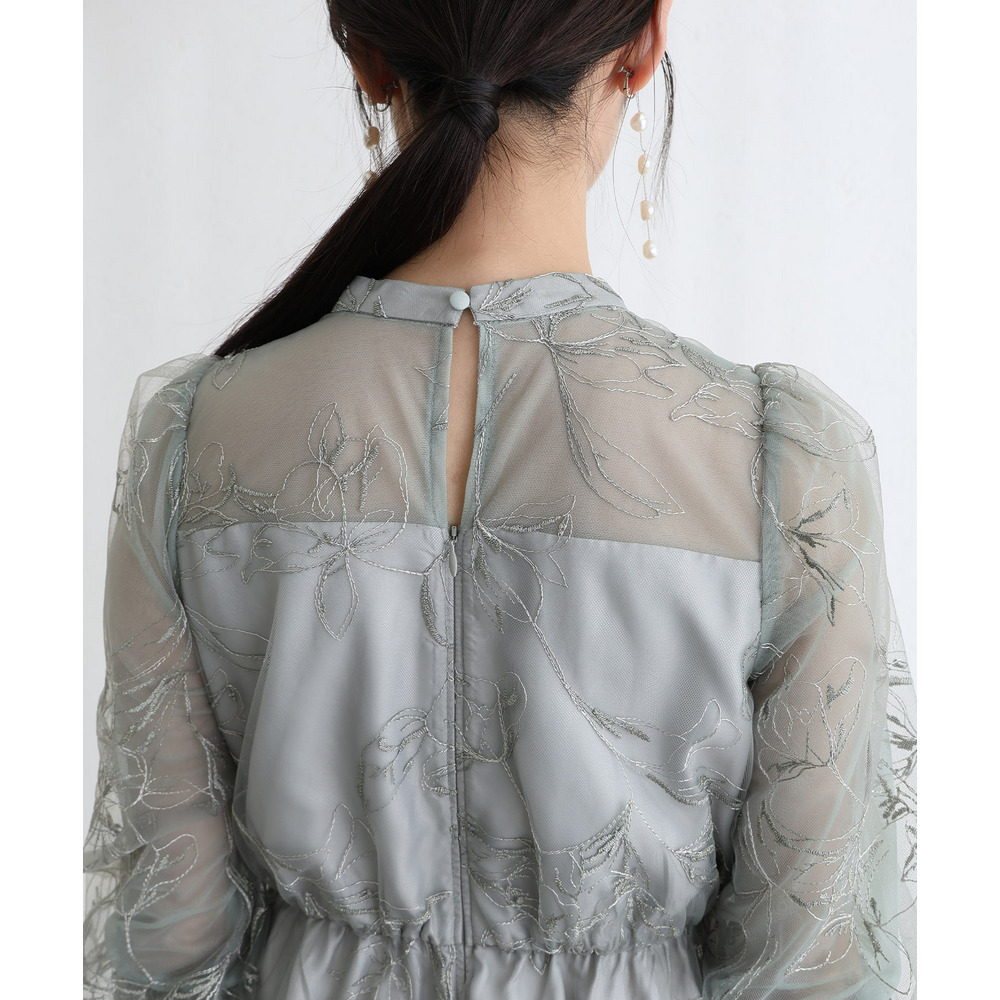 ラメエンブロイダリーシアードレス15