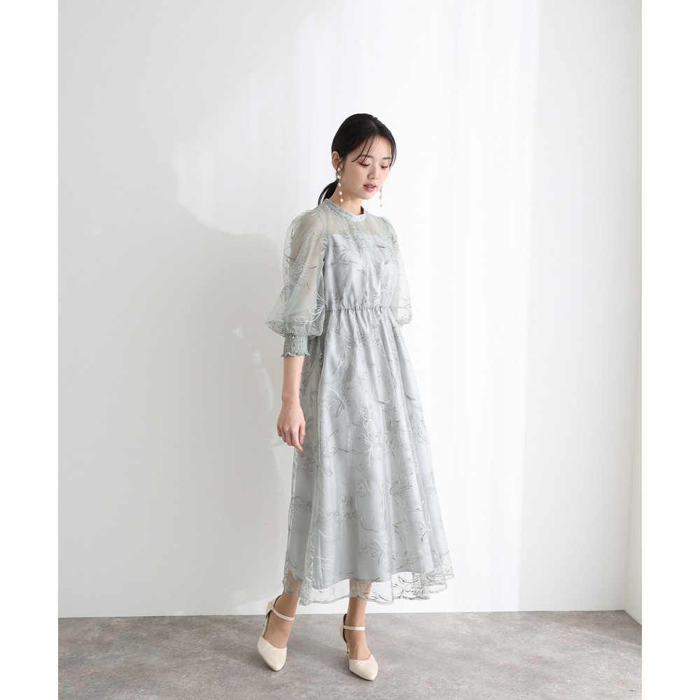 ラメエンブロイダリーシアードレス4
