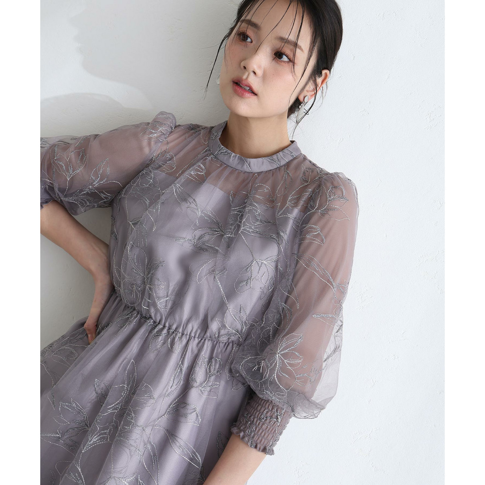 ラメエンブロイダリーシアードレス7