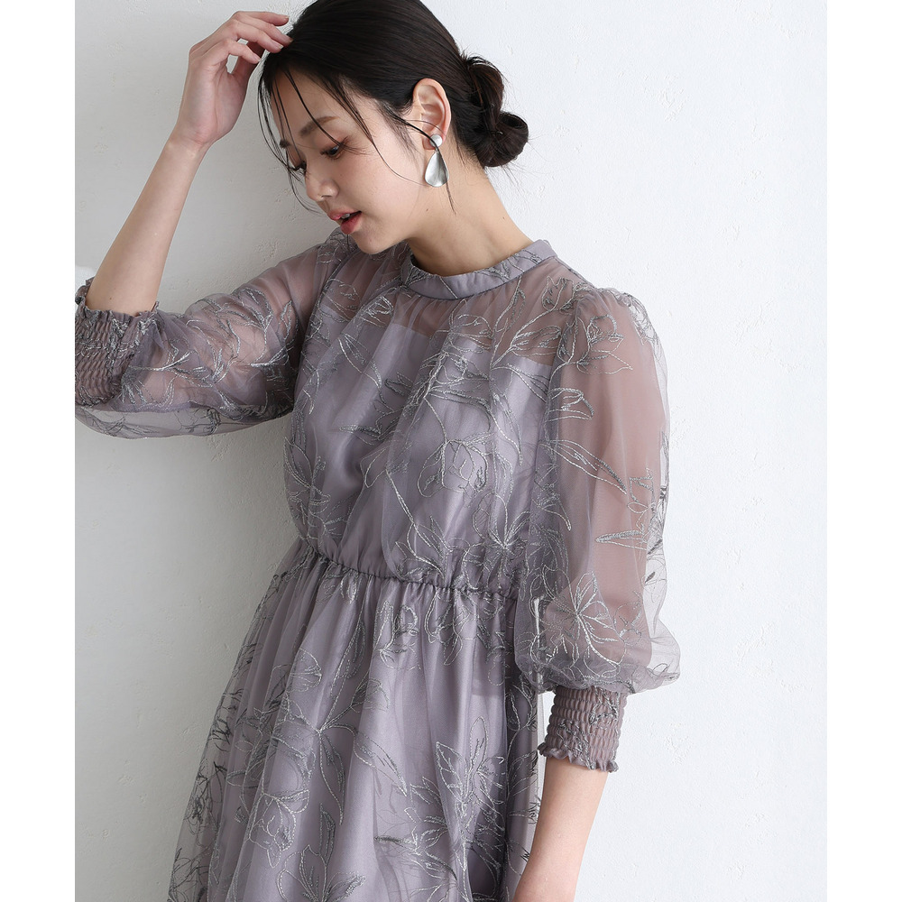 ラメエンブロイダリーシアードレス1