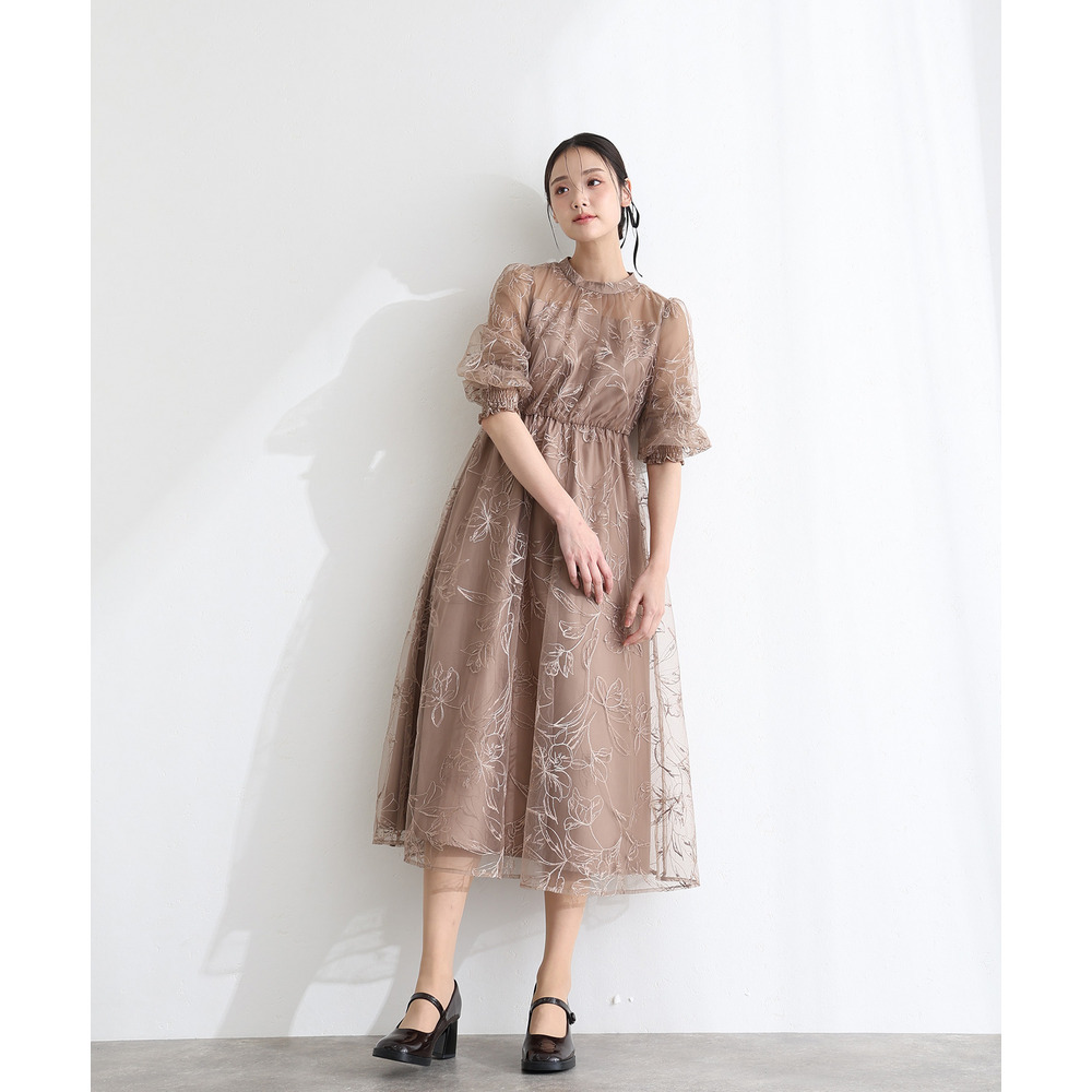 ラメエンブロイダリーシアードレス1