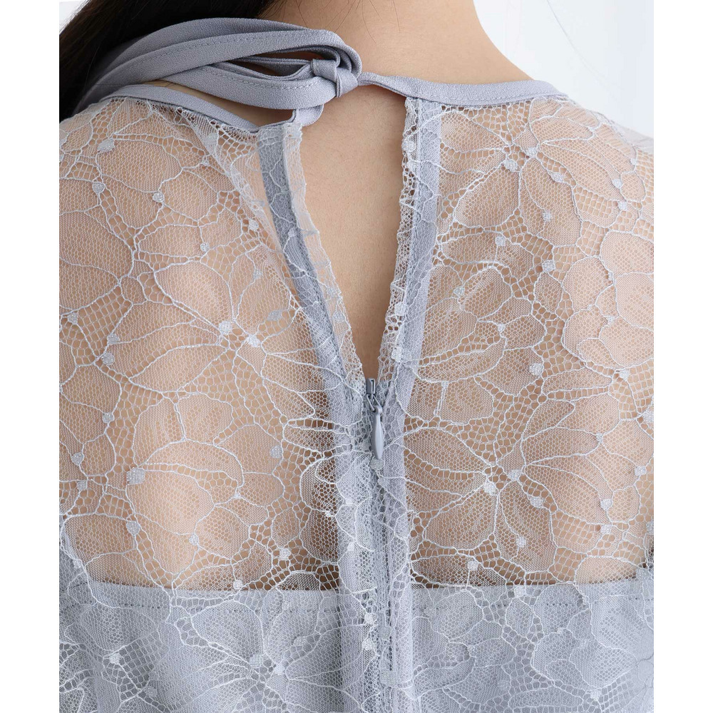 ラメレースバックリボン2点セットドレス16