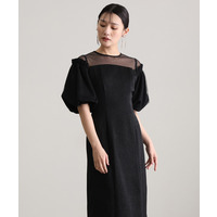 ヴィンテージ風サテンIラインドレス