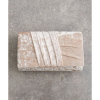 ラインストーン付きベロアクラッチバッグ　