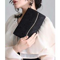 スパンコールレース刺繍 パーティーバッグ