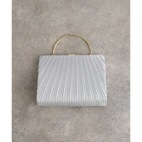 サテンプリーツワンハンドルバッグ