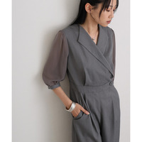 オープンカラーオールインワン