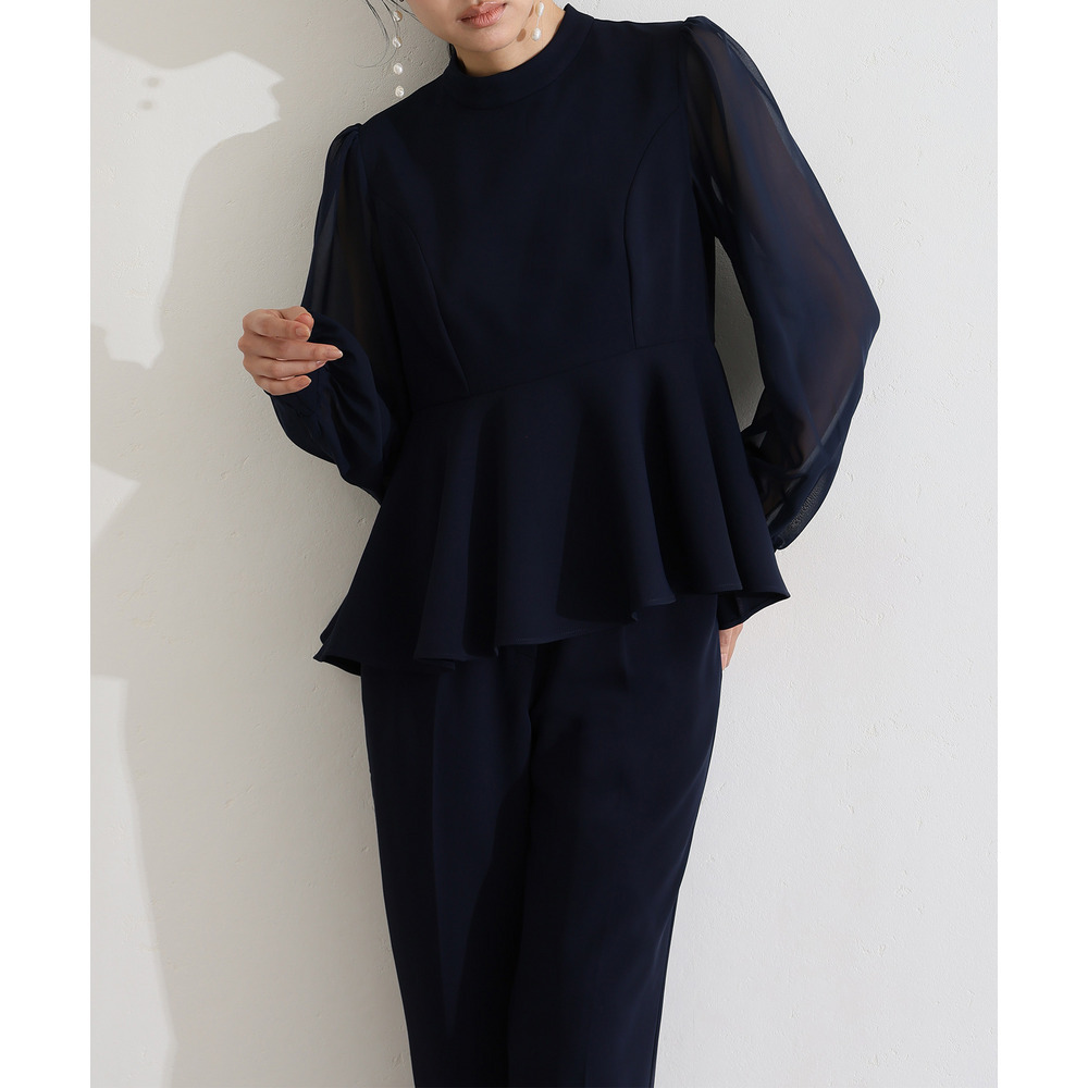 ペプラム2点セットパンツドレス1